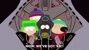 eric cartman space ship GIF by South Park 