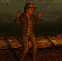 Spinning Around The Walking Dead Game GIF