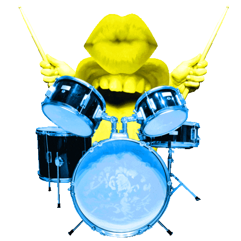 Mouth Drummer Sticker by Kolossus Däächt