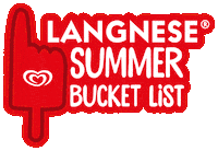 Langnese summer popsicle eis bucket list Sticker