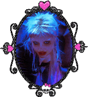 pinkukingdom glitter goth glitter graphic cassyette Sticker