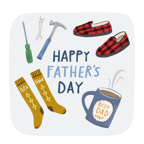 Fathers Day Illustration Sticker by A Peace of Werk
