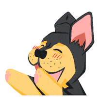 4ne dog hi twitch night Sticker