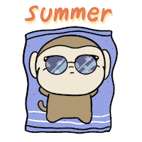 summer beach Sticker by Aminal Stickers