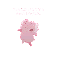 Flying Pig Whatever Sticker by PositivelyPigasus