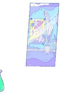 Mirror Yeti Sticker by YK Animation Studio