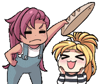 Hitting French Bread Sticker by Jin
