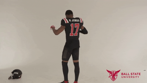 Look Here Football GIF by Ball State University