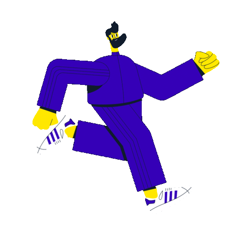 Walking Running Sticker by Animaak