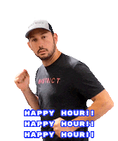 districtnhv running happy hour district time for a drink Sticker