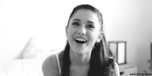black and white laughing GIF
