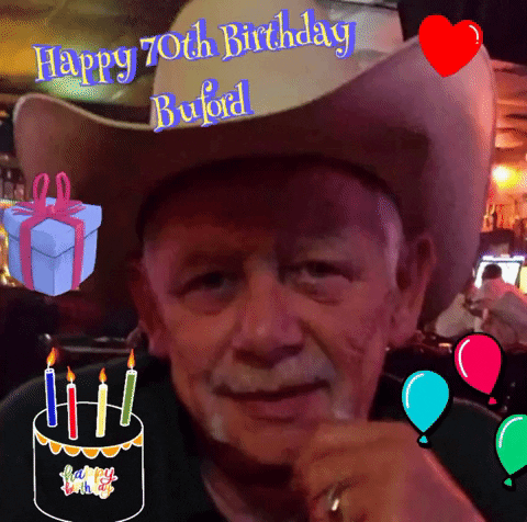 shaemiller1 giphyattribution happy 70th birthday buford GIF
