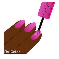 PinkGellac girl shine nails slay Sticker