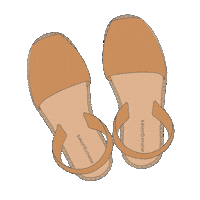Minorquines summer beach shoes naturel Sticker