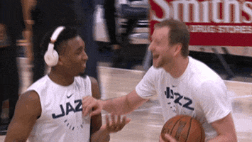 utah jazz smile GIF by NBA