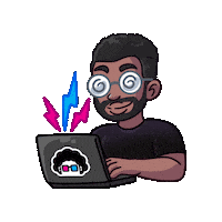 blerdofficial tech laptop workfromhome remotework Sticker