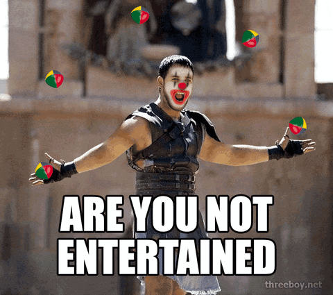 Russell Crowe Clown GIF