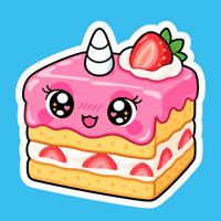 Strawberry Shortcake Cake GIF by Naru Naru