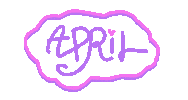 Pink April Sticker