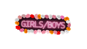 Balcony kiss girls running america Sticker