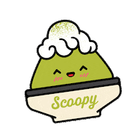 ScoopyMilkBar green ice cream matcha green tea Sticker