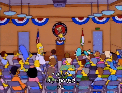 homer simpson crowd GIF