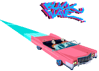 animation car Sticker by blackwave.