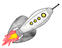 Space Rocket Sticker