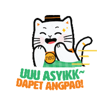 Cat Ramadan Sticker by Bank Neo Commerce