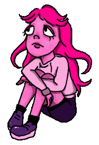 Sad Lava Girl Sticker by SpoopyDrws