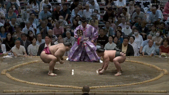 TZ85 giphyupload sumo 2023 aki basho midorifuji GIF