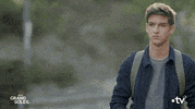 TV gif. A scene from Un Si Grand Soleil. A young man with a backpack on looks like he’s having a bad day.