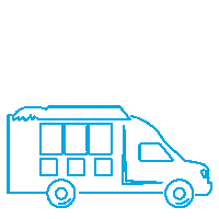 konaice morph line art food truck kona Sticker