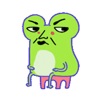 Sad Frog Sticker