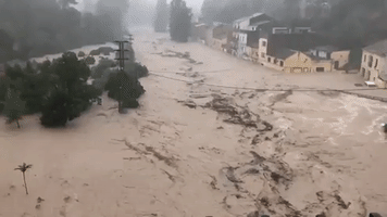 Valencian Town Flooded After River Bursts Banks During Deluge