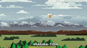 sky floating off GIF by South Park 