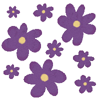Asijavesty happy smile joy purple flowers Sticker