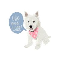 HoneyBooDesigns cute dog lily happy dog westie Sticker
