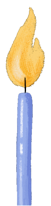 Birthday Candle Sticker by Helga Valdis   #krotdagsins