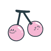 Pink Fruit Sticker