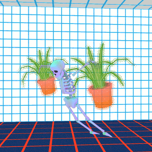 ghost skeleton GIF by jjjjjohn