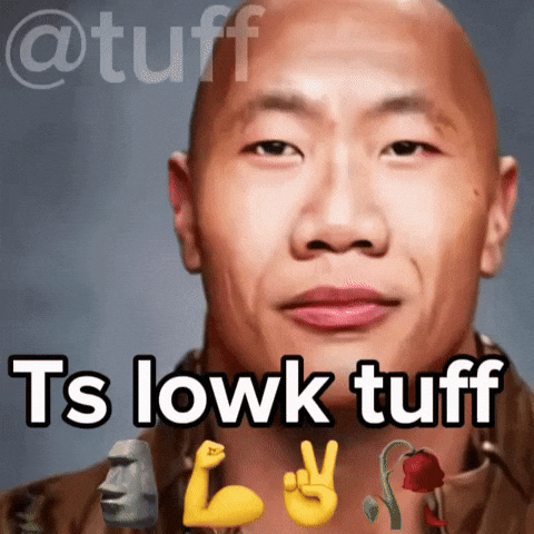Tufff rock tough tuff lowk GIF