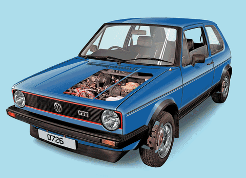 volkswagen golf cars GIF