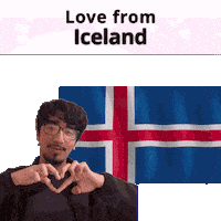 Love Is Iceland Sticker