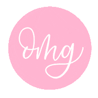 downlodesignco pink omg oh my god script Sticker
