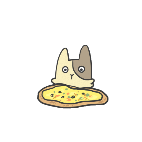 Cat Pizza Sticker