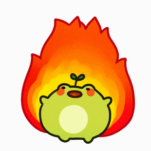 PondHQ giphyupload meme fire frog GIF