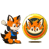 Logo Orange Sticker by Foxy
