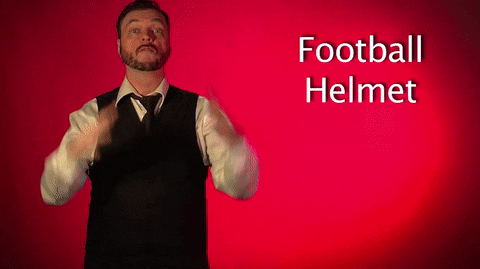 sign language football helmet GIF by Sign with Robert