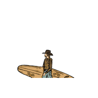 Surf Cowboy Sticker by Lil Bee's Bohemian